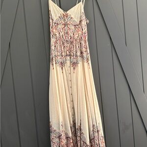 Free people Cream and Red Maxi Dress